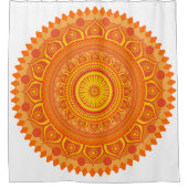 Rideaux De Douche mandala indien Orange (Devant)