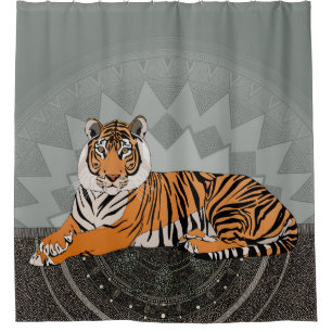 Rideaux De Douche mandala lichen