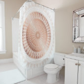 Rideaux De Douche Mandala Moderne en Or Rose (En situation)