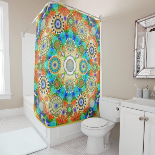 Rideaux De Douche Mandala Multi Verse (En situation)