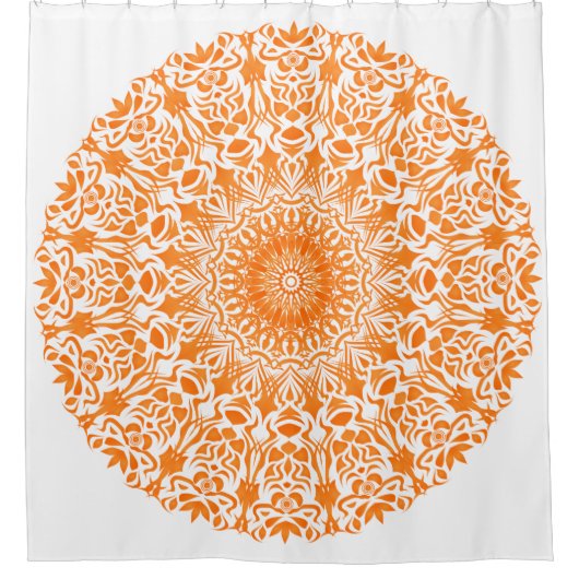 Rideaux De Douche Mandala Orange (Devant)