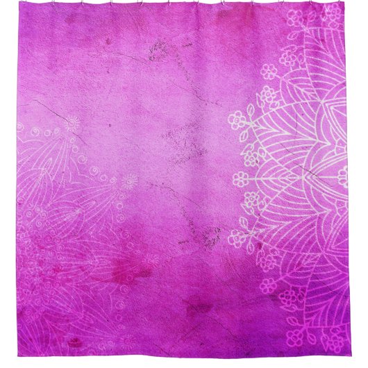 Rideaux De Douche Mandala rose design méditation zen (Devant)