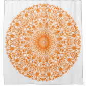 Rideaux De Douche Mandala Tribal Orange (Devant)