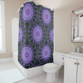 Rideaux De Douche Mandala violet (En situation)