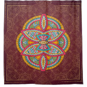 Rideaux De Douche Mandalas en motifs mixtes Maroon (Devant)