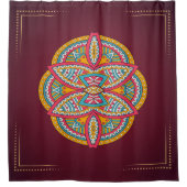 Rideaux De Douche Mandalas en motifs mixtes Maroon (Devant)