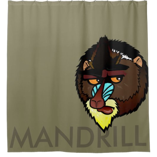 RIDEAUX DE DOUCHE MANDRILL SHOWER CURTAIN (Devant)