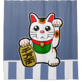 Rideaux De Douche Maneki Neko : Lucky Cat japonais (Devant)