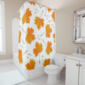 Rideaux De Douche Maple Mirth : Feuilles d'automne de dessin (En situation)