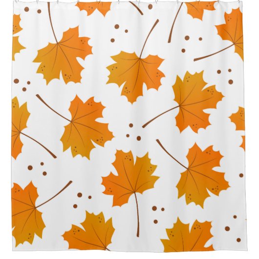 Rideaux De Douche Maple Mirth : Feuilles d'automne de dessin (Devant)