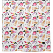 Rideaux De Douche Maquillage de filles Cosmétiques Chic Lipstick Mas (Devant)