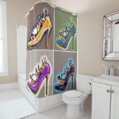 Rideaux De Douche Maquillage de talons aiguilles (En situation)