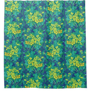 Rideaux De Douche Marais Marigold Fleur sauvage Fleurs Jaunes Motif
