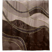 Rideaux De Douche Marble Agate Gold Glam 4 - landscape (Devant)