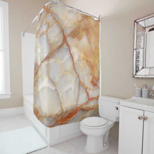 Rideaux De Douche Marble Majesty : Élégance brillante (En situation)