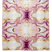 Rideaux De Douche Marbre Blanc Or Rose Joli (Devant)