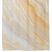 Rideaux De Douche Marbre blanc orange Abstrait (Devant)