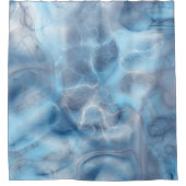 Rideaux De Douche Marbre bleu et violet abstrait (Devant)