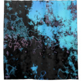 Rideaux De Douche Marbre bleu, gris et violet Abstrait (Devant)