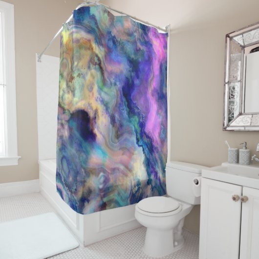 Rideaux De Douche Marbre coloré (En situation)