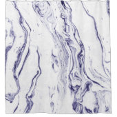 Rideaux De Douche Marbre de bleu marine (Devant)