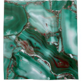 Rideaux De Douche Marbre de luxe Malachite Gemstone Agate (Devant)