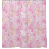 Rideaux De Douche Marbre doré rose (Devant)