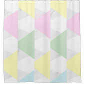 Rideaux De Douche Marbre et triangles colorés (Devant)