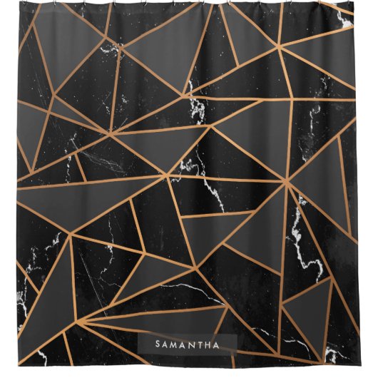 Rideaux De Douche Marbre Golden Mosaic (Devant)