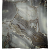 Rideaux De Douche Marbre gris avec Veine or (Devant)