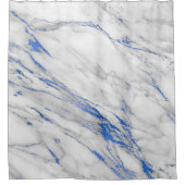 Rideaux De Douche Marbre gris Carrara Blanc Bleu Marine Abstrait (Devant)