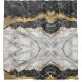 Rideaux De Douche Marbre noir avec or assez (Devant)