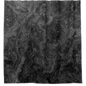 Rideaux De Douche Marbre noir, blanc et gris abstrait (Devant)