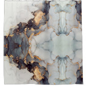 Rideaux De Douche Marbre noir or assez (Devant)