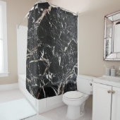 Rideaux De Douche Marbre noir : texture abstraite naturelle. (En situation)