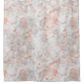 Rideaux De Douche Marbre or blanc et Rose 4 (Devant)