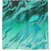 Rideaux De Douche Marbre parties scintillant turquoise (Devant)