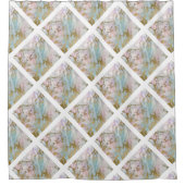 RIDEAUX DE DOUCHE MARBRE PASTEL ÉLÉGANT ABSTRAIT 2 DOUCHES CURTAINE (Devant)