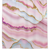 Rideaux De Douche Marbre rose clair Agate Collection tendance (Devant)