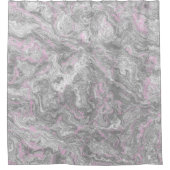 Rideaux De Douche Marbre rose et gris abstrait (Devant)