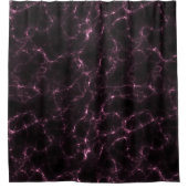Rideaux De Douche Marbre rose et noir abstrait (Devant)