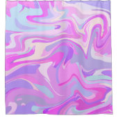 Rideaux De Douche Marbré rose violet Turquoise (Devant)