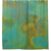 Rideaux De Douche Marbre rouille et turquoise abstrait 6 (Devant)