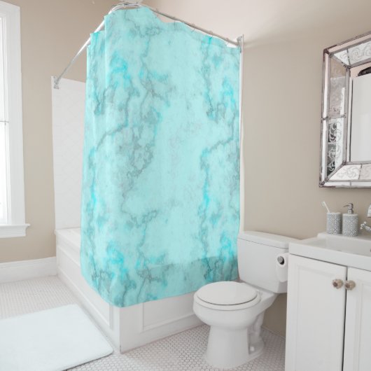 Rideaux De Douche Marbre turquoise (En situation)