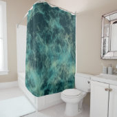 Rideaux De Douche Marbre turquoise Abstrait (En situation)
