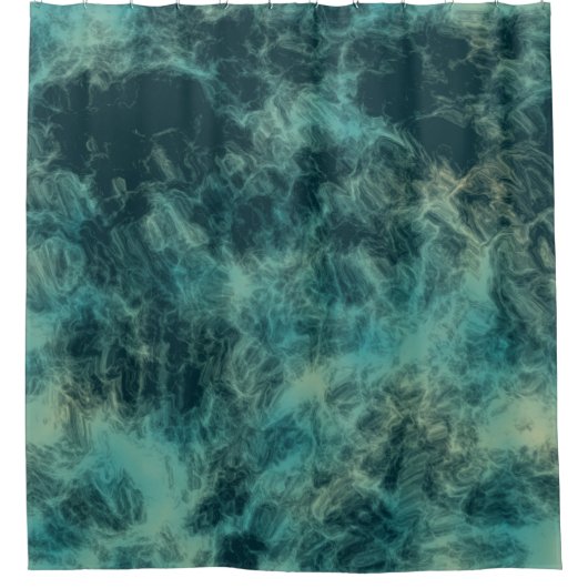 Rideaux De Douche Marbre turquoise Abstrait (Devant)