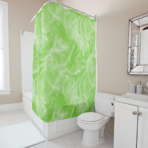 Rideaux De Douche marbre vert et blanc abstrait