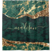 Rideaux De Douche Marbre vert et or (Devant)