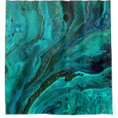 Rideaux De Douche Marbre vert & Or : Texture luxueuse (Devant)