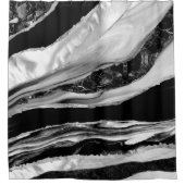 Rideaux De Douche Marbres noirs et mère de perle (Devant)